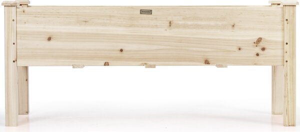 Costway Fioriera rialzata in legno di abete, Kit di legno per giardino per verdure erbe e fiori 120x43,5x51cm Naturale