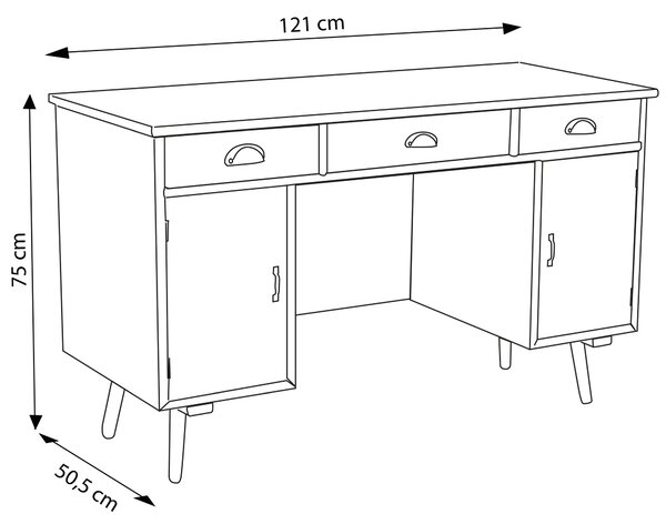 ADELINE - scrivania in legno colorato