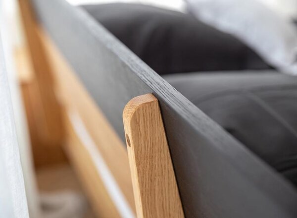 Letto Francese in rovere massello moderno 140x200: eleganza e robustezza