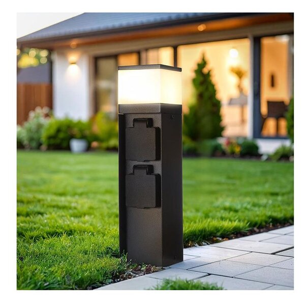 Solight PG13B - Lampada da esterno con 2 prese 1xG9/11W/230V IP44