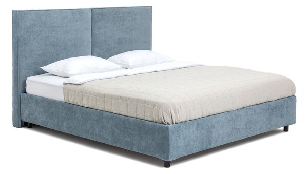 Letto matrimoniale imbottito blu con contenitore con rete inclusa 180x200 cm Myra Bold – Bonami Selection