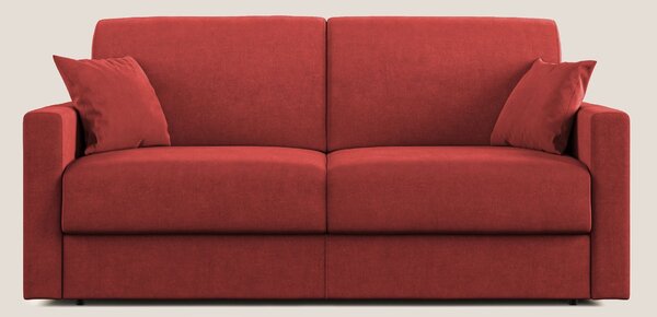 Chris Divano letto in microfibra smacchiabile T11 rosso