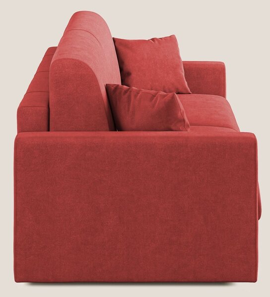 Chris Divano letto in microfibra smacchiabile T11 rosso