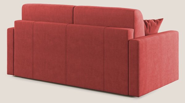 Chris Divano letto in microfibra smacchiabile T11 rosso