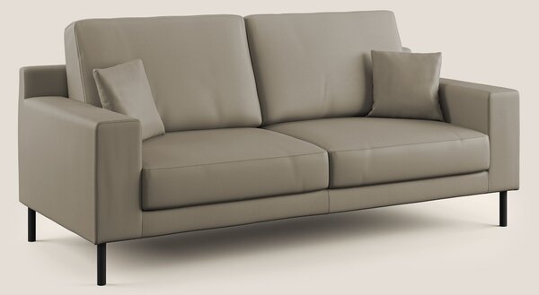 Uranio divano moderno lineare in Ecopelle impermeabile T04 talpa
