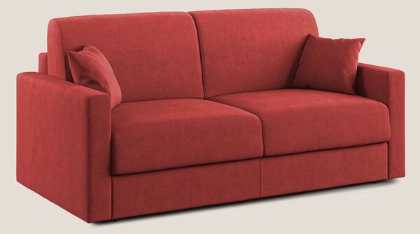 Chris Divano letto in microfibra smacchiabile T11 rosso