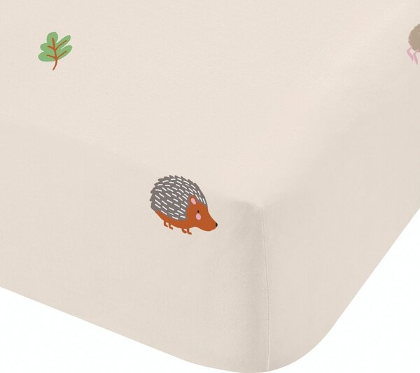 Lenzuolo con angoli per bambini beige per letto singolo 90x190 cm Fox and Woodland Friends – Catherine Lansfield