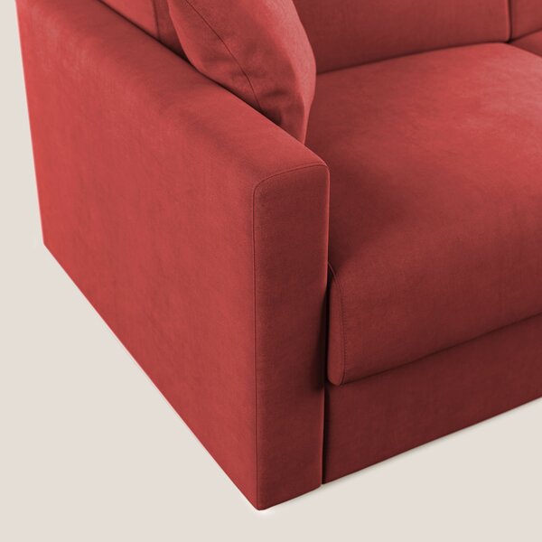 Chris Divano letto in microfibra smacchiabile T11 rosso
