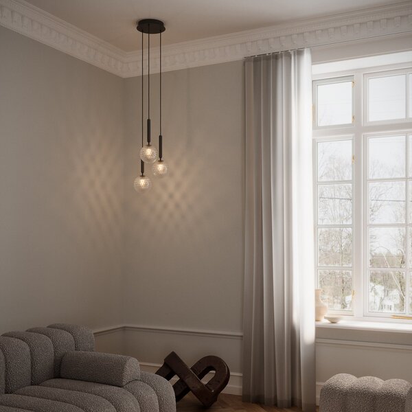 Lampadari Nuura Aps, Miira 3, dimmerabile, Trasparente, Sala da pranzo, Metallo, Scandinavo