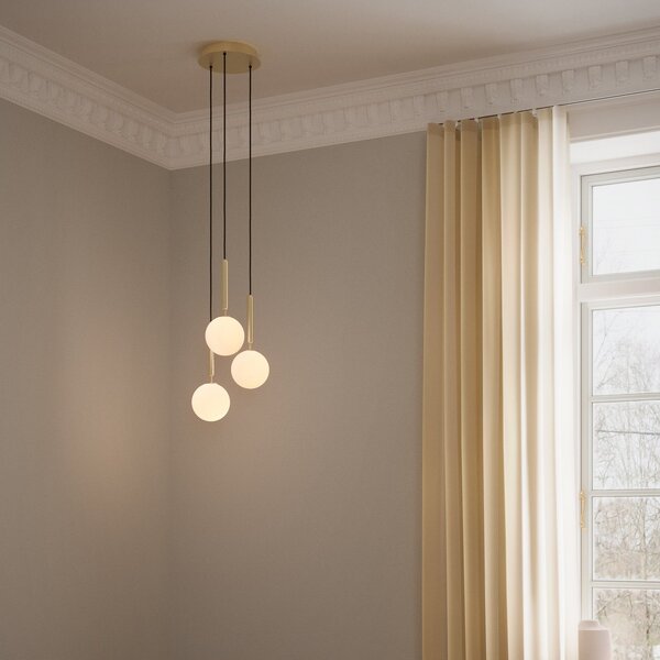 Lampadari Nuura Aps, Miira 3, dimmerabile, Dorato / Ottone, Sala da pranzo, Metallo, Scandinavo
