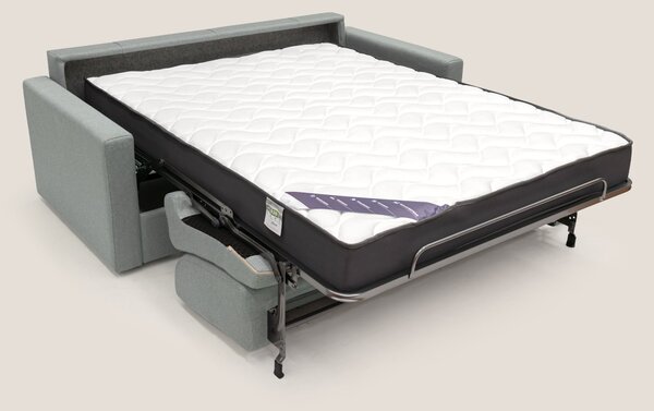 Divano Letto 2 Posti 166x92x96 cm in Tessuto Grigio