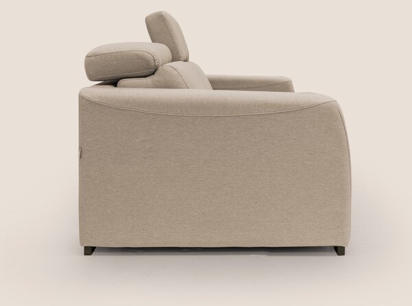 Poseidon divano letto + relax elettrico in tessuto smacchiabile imperm