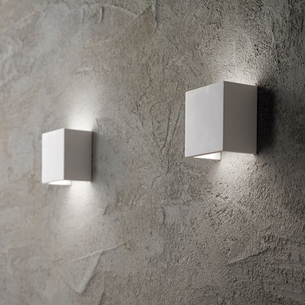 Applique Moderna Flash Gesso Bianco 1 Luce G9 3W 3000K Luce Calda Small