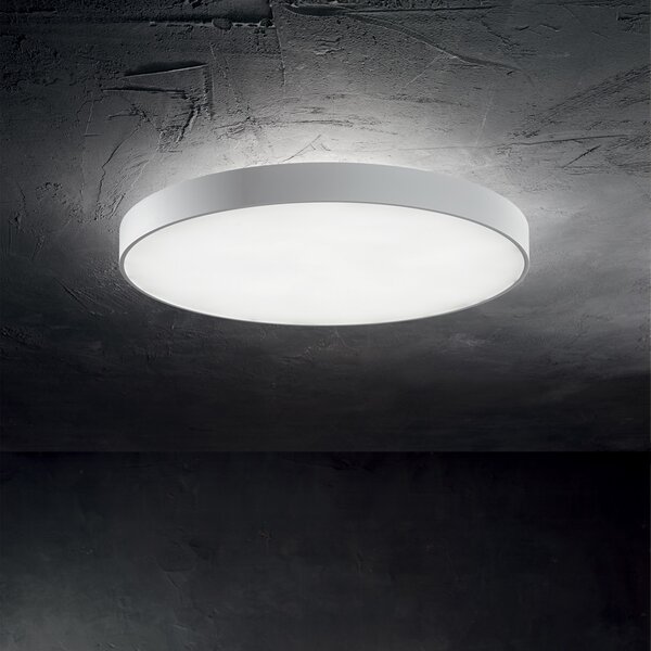 Plafoniera Moderna Halo Alluminio Bianco Led 26W 3000K Luce Calda