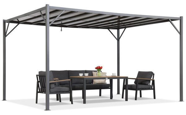 Pergola Paros 3x4m antracite con zanzariera Garden Point