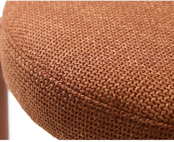 Sgabello color terracotta in metallo impilabile Pelican – Unique Furniture