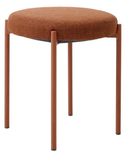 Sgabello color terracotta in metallo impilabile Pelican – Unique Furniture