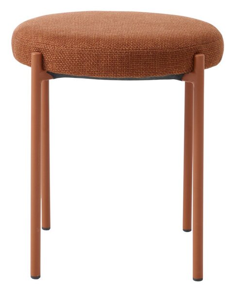 Sgabello color terracotta in metallo impilabile Pelican – Unique Furniture