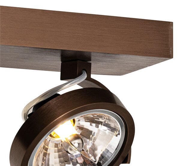 Faretto di design bronzo scuro 3 luci orientabile e inclinabile - Go