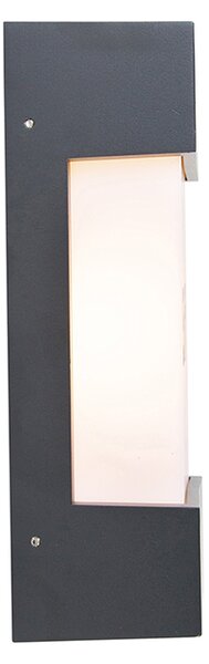Lampada da parete per esterni grigio scuro IP54 con sensore crepuscolare - Tide