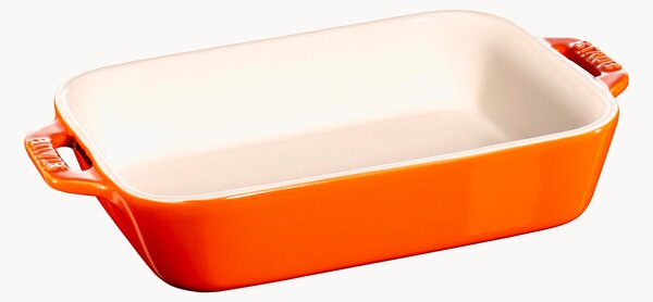 Pirofila rettangolare in ceramica Orange