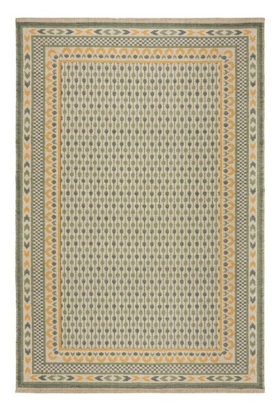 Tappeto verde in misto iuta 200x290 cm Mara Jute Border – Flair Rugs