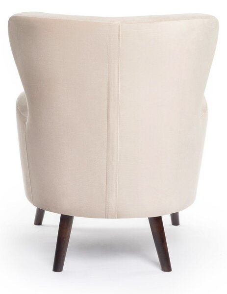 Poltrona in velluto beige Noemye - Bonami Essentials