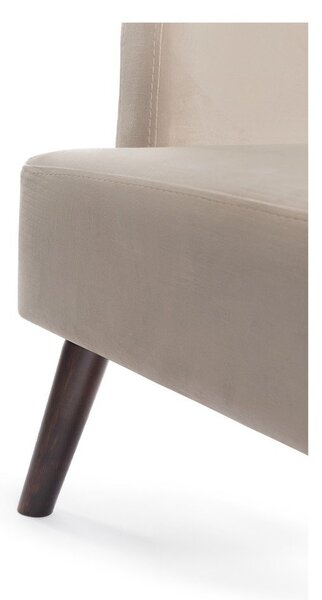Poltrona in velluto beige Noemye - Bonami Essentials