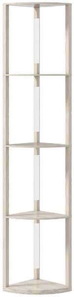 DecHome Lampada da Terra Moderna con 4 Ripiani Luce LED Regolabile su 3 Livelli 4 Ripiani 41x29.5x163.5 cm colore Rovere