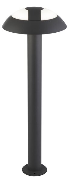 Paletti Moderno Mushroom Alluminio Grigio Policarbonato Led 15,3W 4000K 73Cm