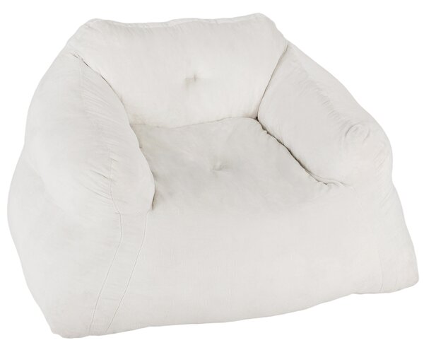 Costway Divano pigro di peluche con rivestimento in velluto morbido, Divano da pavimento imbottito per soggiorno Beige