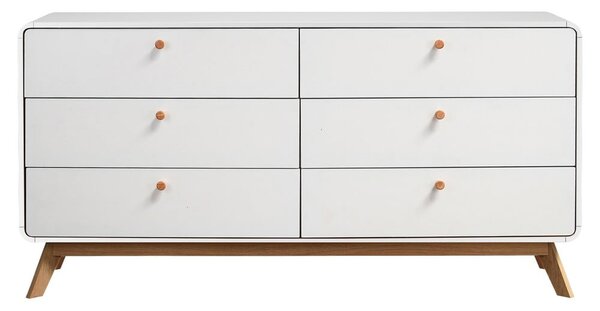Cassettiera bassa bianca 150x74 cm Caitlin - Støraa