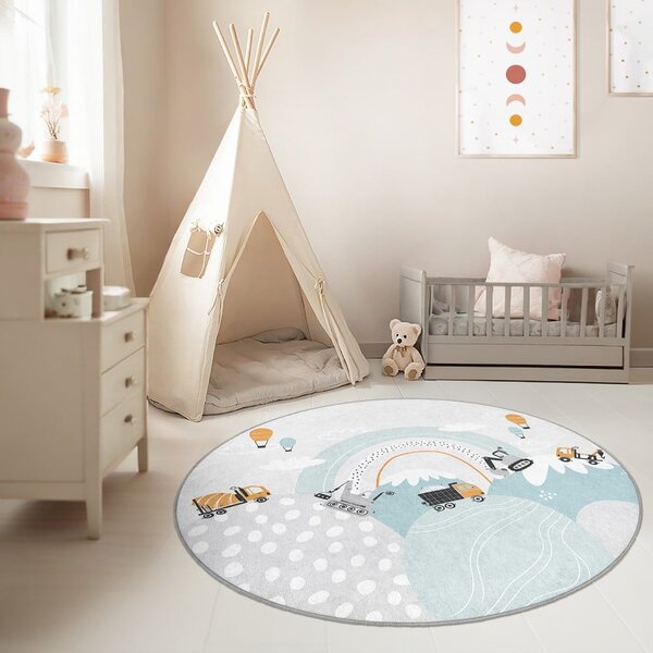 Tappeto per bambini lavabile ø120 cm Snowy Hills – Mila Home