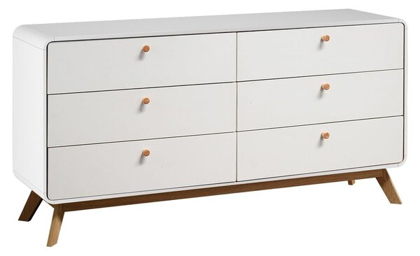 Cassettiera bassa bianca 150x74 cm Caitlin - Støraa