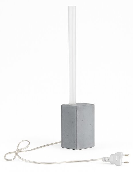 Lampada Da Tavolo Moderna Melbourne Cemento E Alluminio Led Integrato 10W 4000K