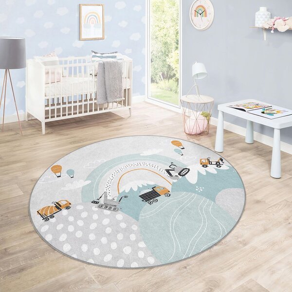 Tappeto per bambini lavabile ø120 cm Snowy Hills – Mila Home