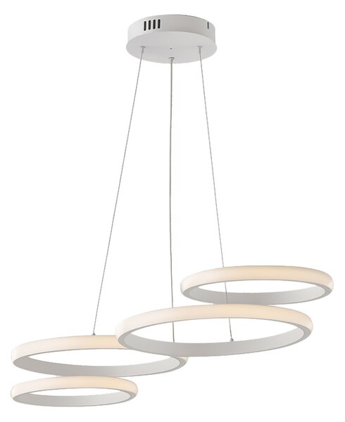 Sospensione Moderna Hobart Plastica Bianco Led 40W Dimmerabile 3000-4000-6000K