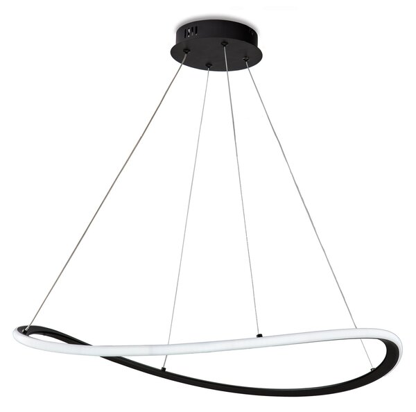 Sospensione Moderna Darwin Plastica Nera Led 40W Dimmerabile 3000-4000-6000K