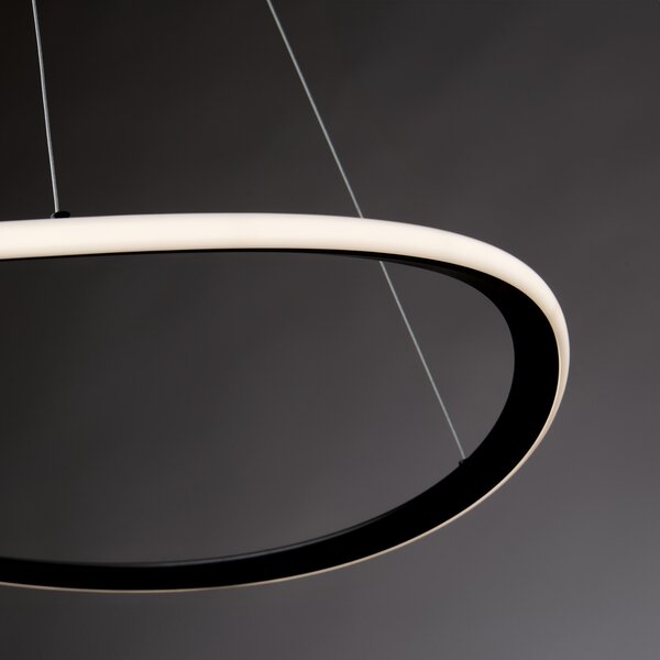 Sospensione Moderna Darwin Plastica Nera Led 40W Dimmerabile 3000-4000-6000K
