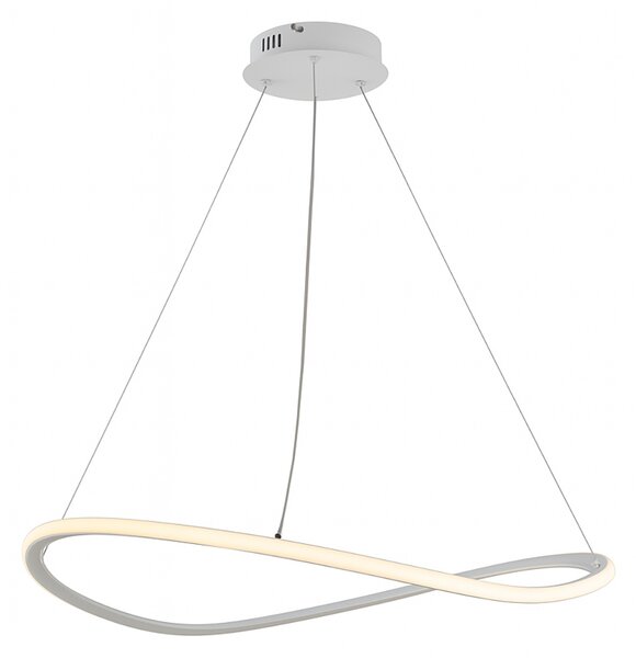 Sospensione Moderna Darwin Plastica Bianca Led 40W Dimmerabile 3000-4000-6000K