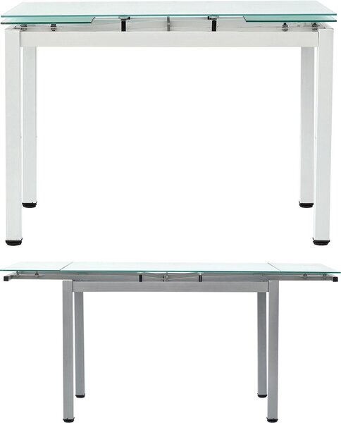 Tavolo da pranzo piano in vetro allungabile 110x70 h 76 (608)