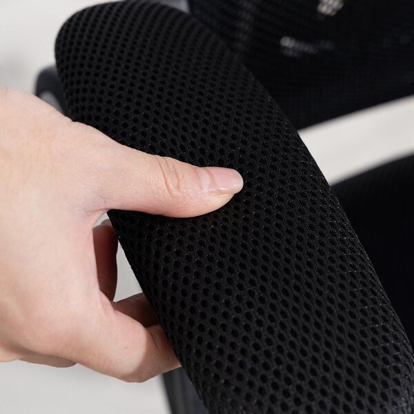 Icon Space Sedia da Ufficio Ergonomica Girevole con Braccioli Ribaltabili Altezza Regolabile in Rete Traspirante colore Nero
