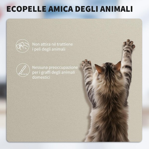 Icon Space Sedia da Ufficio Ergonomica Reclinabile con Poggiapiedi e Rotelle in Ecopelle 65x67x111-119 cm colore Beige