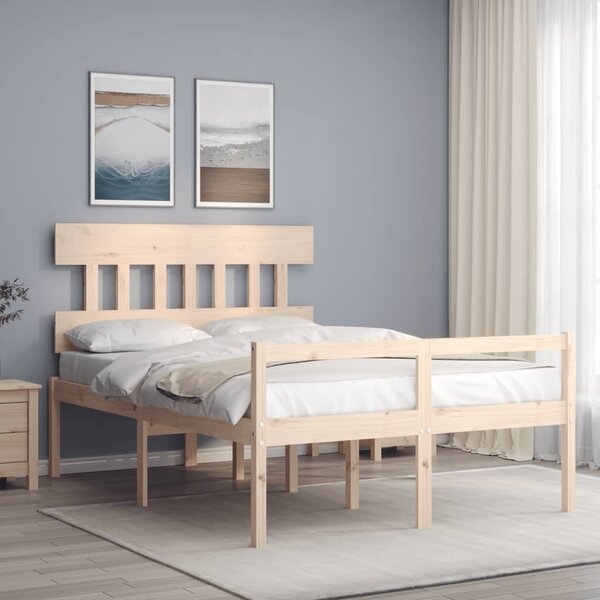 Letto per Anziani con Testiera Small Double in Legno Massello