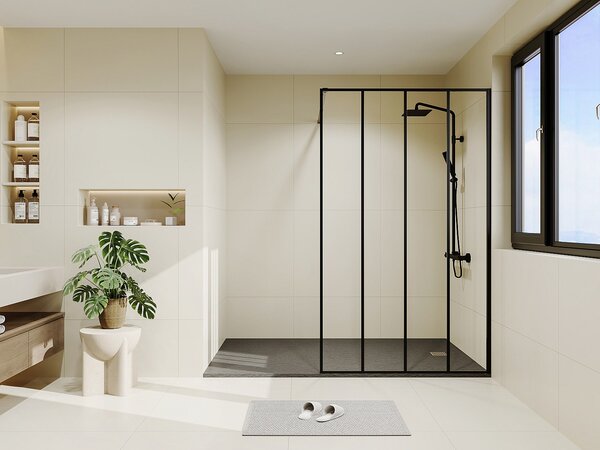 Parete per doccia walk in stile industriale 120 x 200 cm - ATALIA II