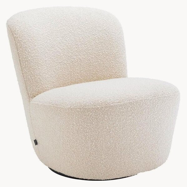Poltrona girevole in bouclé Doria