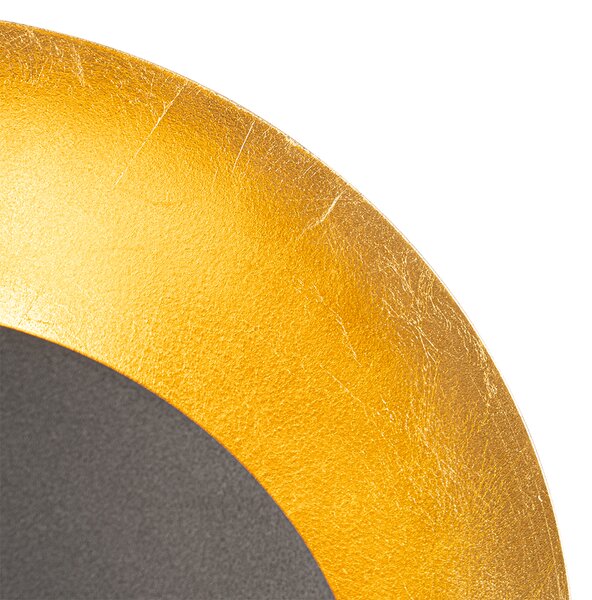 Applique da parete Art Déco nera con oro - Emilienne
