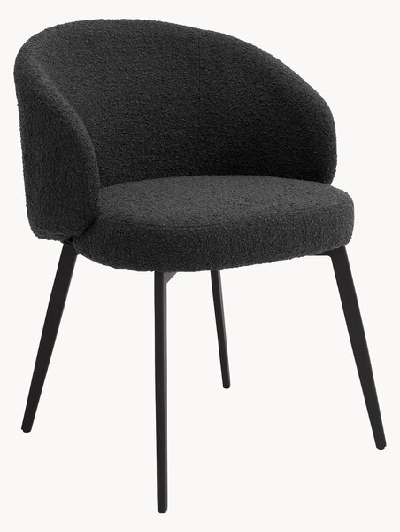 Set di 2 sedie da pranzo in bouclé con braccioli Lloyd