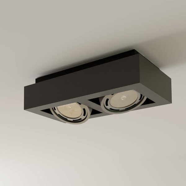 Plafoniera soffitto Ronka Arcchio, dimmerabile, Nero, Soggiorno / Sala da pranzo, Alluminio, Moderno, Plafoniera