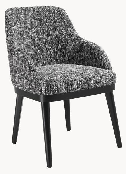 Sedia da pranzo imbottita con gambe in legno Costa
